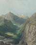 Een alpine vallei - Rodolphe Léon Berthoud — weergave van het kunstwerk