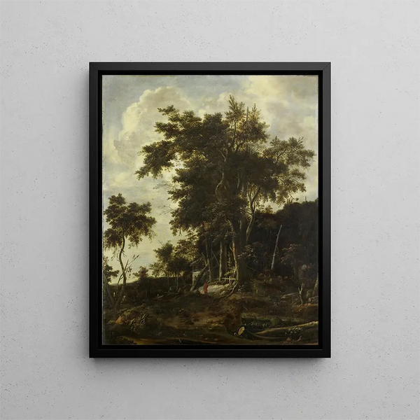 Roelant Roghman - Forest landscape with a woodsmans shed.webp