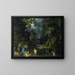 Een boslandschap met nimfen die baden en Leda en de zwaan - Roelant Savery — ingelijst kunstwerk aan de muur