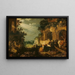 Landschap met ruïnes, vee en herten - Roelant Savery — ingelijst kunstwerk aan de muur
