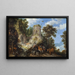 Landschap met de vlucht naar Egypte - Roelant Savery — ingelijst kunstwerk aan de muur