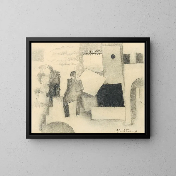 Untitled Painting - Roger de La Fresnaye — framed artwork on a wall
