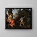 van de schilderij met putti die Venus de everzwijn tonen dat Adonis heeft gedood - School van Rome — ingelijst kunstwerk aan de muur