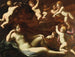 Venus en Cupido met lentekransen - School van Rome — weergave van het kunstwerk