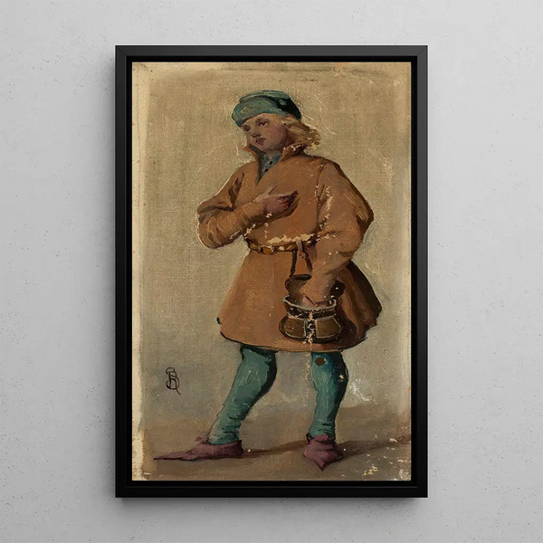 Student - Roman Szwojnicki — ingelijst kunstwerk aan de muur