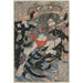 Reproductie van het schilderij Rori Hakuchō Chōjun (uit de serie De 108 helden van de roman Shui Hu Zhuan) - Utagawa Kuniyoshi