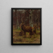 Hert en hinden in het herfstbos - Rosa Bonheur — ingelijst kunstwerk aan de muur