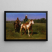 Indianen te paard met speren - Rosa Bonheur — ingelijst kunstwerk aan de muur