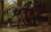 Twee paarden in een stallen - Rosa Bonheur — weergave van het kunstwerk