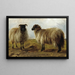 Twee rammetjes in een landschap - Rosa Bonheur — ingelijst kunstwerk aan de muur