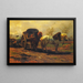 Twee paarden voor een kar - Rosa Bonheur — ingelijst kunstwerk aan de muur