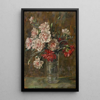 Rosa Scherer - Nelken in einer Vase.webp