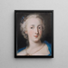 Portrait of a Woman - Rosalba Carriera — framed artwork on a wall