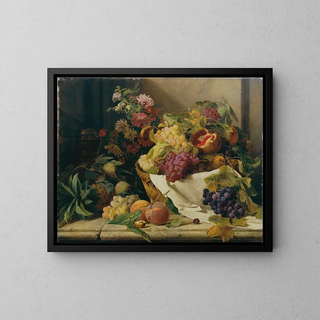 Rosalia Amon - Stillleben mit Frchten und Blumen.webp