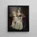Portret van een vrouw die haar dochter op haar knieën vasthoudt olieverf op doek - Rose-Adélaïde Ducreux — ingelijst kunstwerk aan de muur