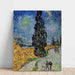 Reproductie van het schilderij Route met een cipres en een ster - Vincent van Gogh