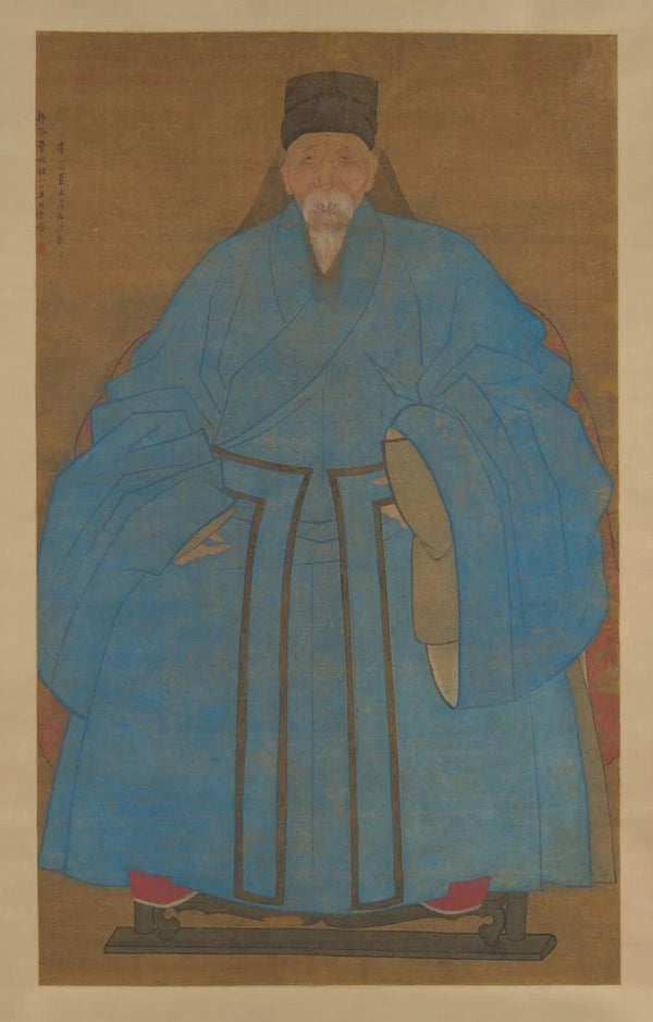 portret van de overgroot-oom van de kunstenaar Yizhai op de leeftijd van vijfentachtig jaar - Ruan Zude — ingelijst kunstwerk aan de muur