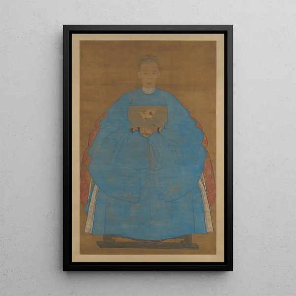 Portret van de echtgenote van Yizhai - Ruan Zude — ingelijst kunstwerk aan de muur