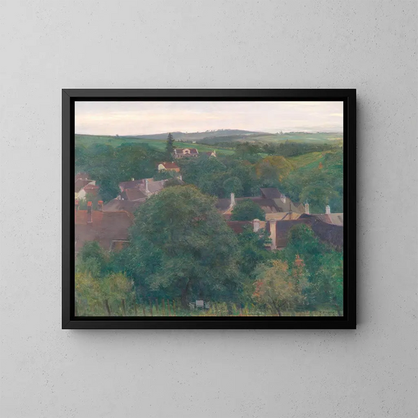 Sunset Painting at Ober-Sievering - Rudolf Bacher — framed artwork on a wall