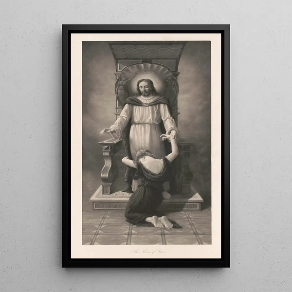 Le Trône de grâce - Rudolf Blind — ingelijst kunstwerk aan de muur