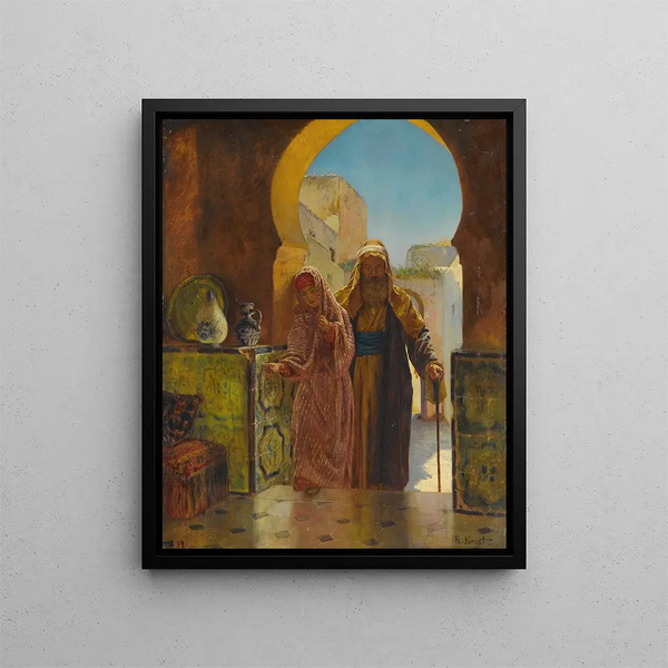 A helping hand - Rudolf Ernst — framed artwork on a wall