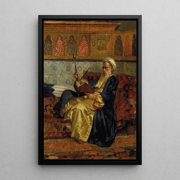 An Arab scholar - Rudolf Ernst — framed artwork on a wall