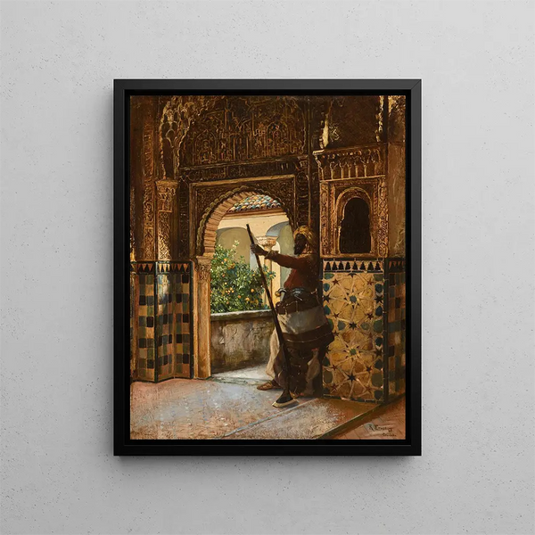 Garder l'Alhambra - Rudolf Ernst — framed artwork on a wall
