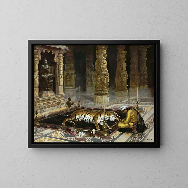 Honneur au tigre - Rudolf Ernst — framed artwork on a wall