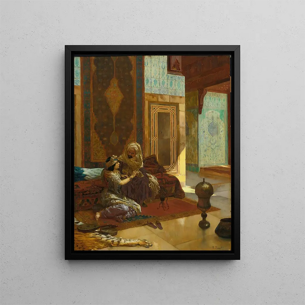 Le favori - Rudolf Ernst — ingelijst kunstwerk aan de muur