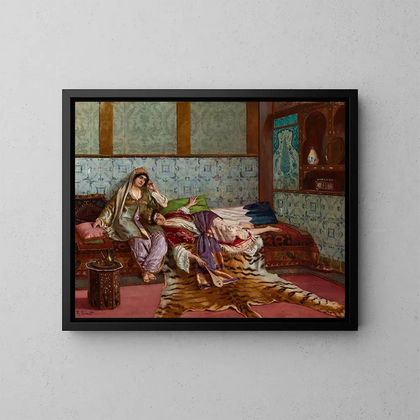 La Musicienne - Rudolf Ernst — ingelijst kunstwerk aan de muur