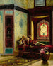 Dame orientale langoureuse avec une rose - Rudolf Ernst — weergave van het kunstwerk