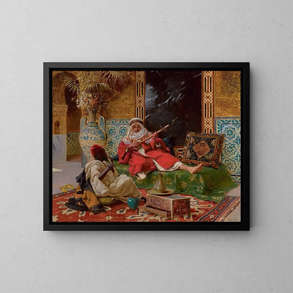 The Musicians - Rudolf Ernst — framed artwork on a wall
