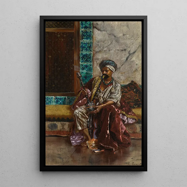 De Waterpijproker - Rudolf Ernst — ingelijst kunstwerk aan de muur