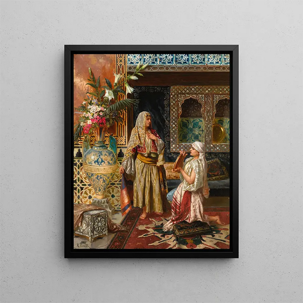 Le favori - Rudolf Ernst — ingelijst kunstwerk aan de muur