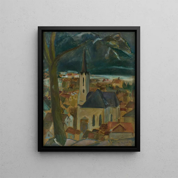 Partenkirchen - Rudolf Grossmann — framed artwork on a wall