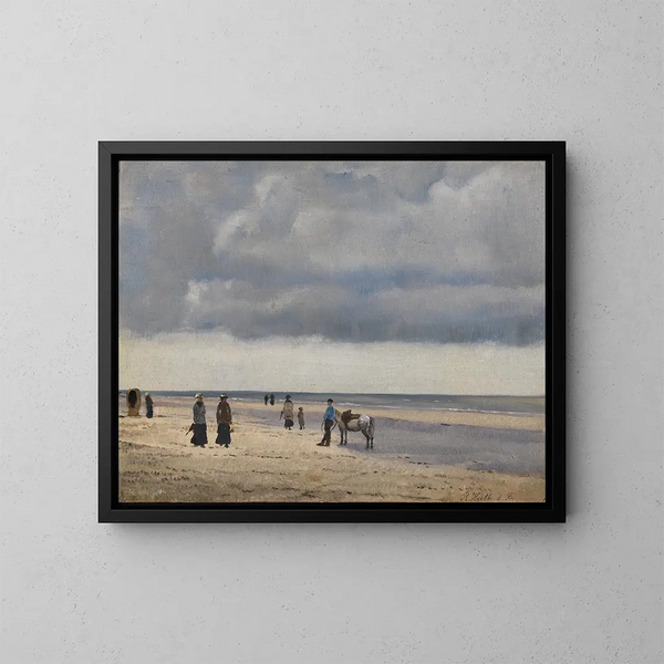 On the beach - Rudolf Hirth du Frênes — framed artwork on a wall