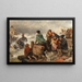 Storm op de kust - Rudolf Jordan — ingelijst kunstwerk aan de muur