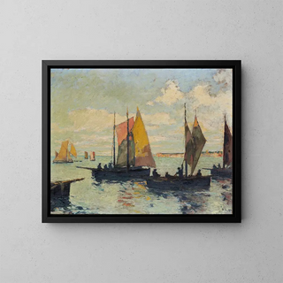 Zeilkunst - Rudolf Löw — ingelijst kunstwerk aan de muur