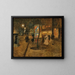 Straatscène van een nachtelijk straatbeeld in Parijs - Rudolf Quittner — ingelijst kunstwerk aan de muur