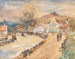 Motief van de Wachau met de ruïne van Dürnstein - Rudolf Weber — weergave van het kunstwerk