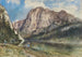 Lac Altaussee en gezicht van de Trisselberg - Rudolf von Alt — weergave van het kunstwerk