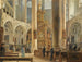 binnenkant van de Franciscanenkirche in Salzburg - Rudolf von Alt — weergave van het kunstwerk