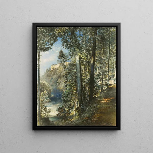 Château Grätz Bei Troppau Château de Hradec Moravie - Rudolf von Alt Source: Tableau Château Grätz Bei Troppau Château de Hradec Moravie - Rudolf von Alt — framed artwork on a wall