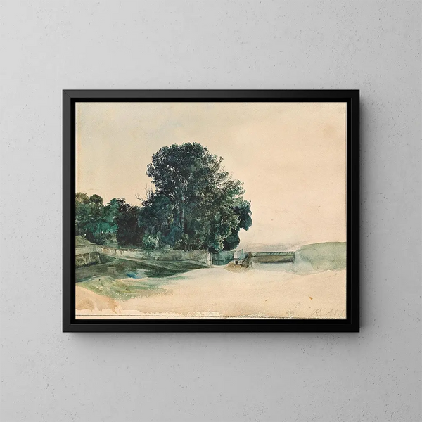 Study of a Tree - Rudolf von Alt — framed artwork on a wall