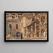 La cour à arcades du Landhaus à Graz - Rudolf von Alt — ingelijst kunstwerk aan de muur