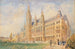 L'Hôtel de Ville de Vienne and the Town Hall Square with Figures - Rudolf von Alt — artwork view