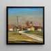 van Rue du village met telefoonpalen nabij Willing in Bad Aibling - Georg Hilz — ingelijst kunstwerk aan de muur