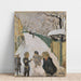 Reproductie van het schilderij van een straat met sneeuw en spelende kinderen - Pierre Bonnard