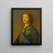 Portret van Peter de Grote - Russische school — ingelijst kunstwerk aan de muur