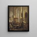Interieur van een Nederlandse kerk - Rutger van Langevelt — ingelijst kunstwerk aan de muur